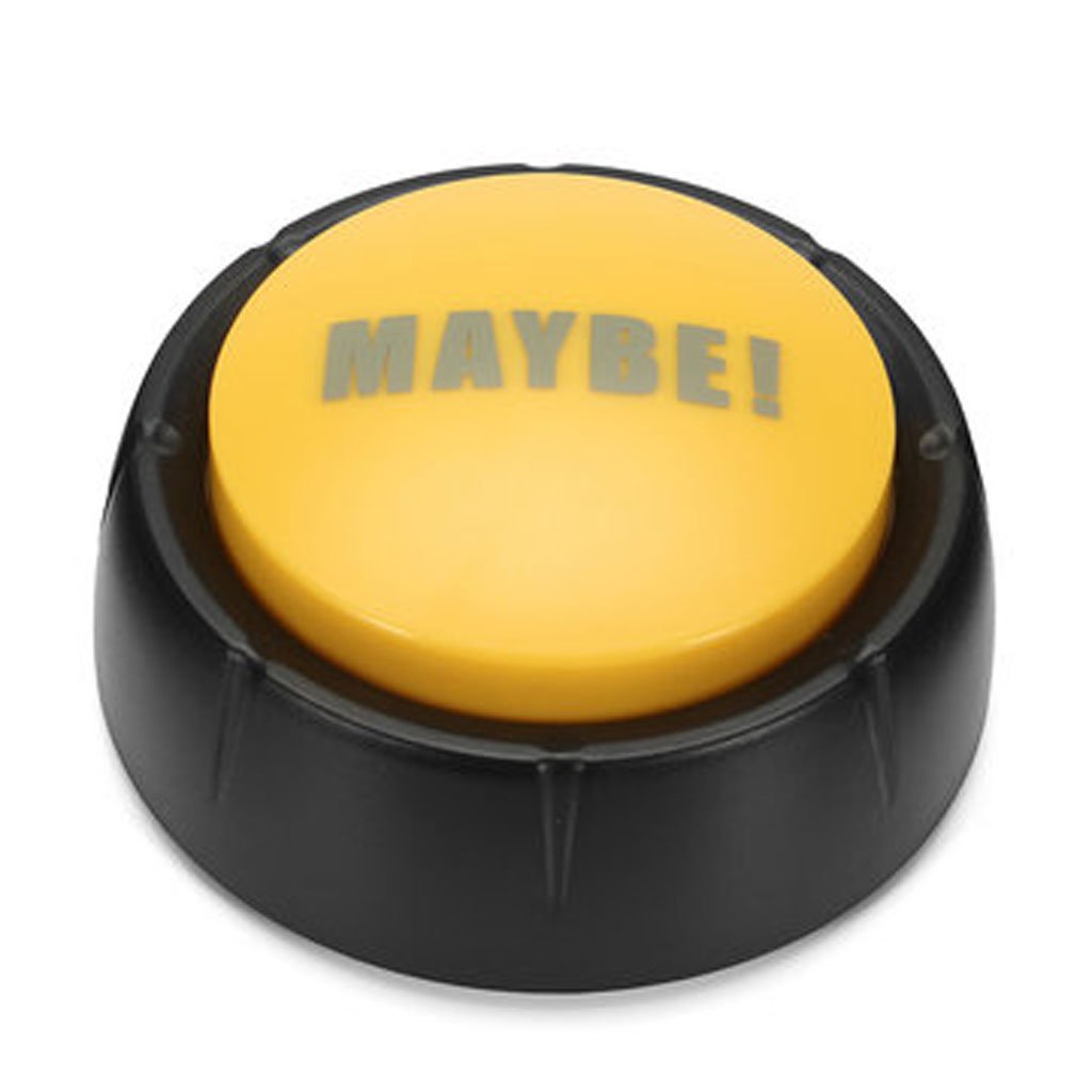 SGerste Bullshit Talking Button Cheeky Adult Funny Gag Novelty Gift Office Home Party (MAYBE)