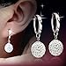 Ikevan Pendant Fashion Women's Sterling Silver Snowflake Stud Earrings Jewelry