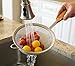 Internet’s Best Oversized Stainless Steel and Bamboo Strainer - Extra Fine - 8 Inch Mesh Colander Sieve with Wooden Handle