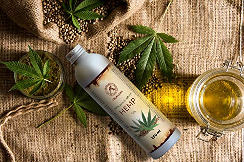 Hemp Oil 250ml - 100% Natural & Pure Cold Pressed Carrier Oil - Used for Skin Care - Haircare - Massage - Cosmetics - Oils Hemp - Image 4