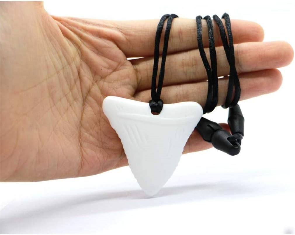 OKAYC Shark Tooth Sensory Chew Necklace for Boys & Girls Teether Chew