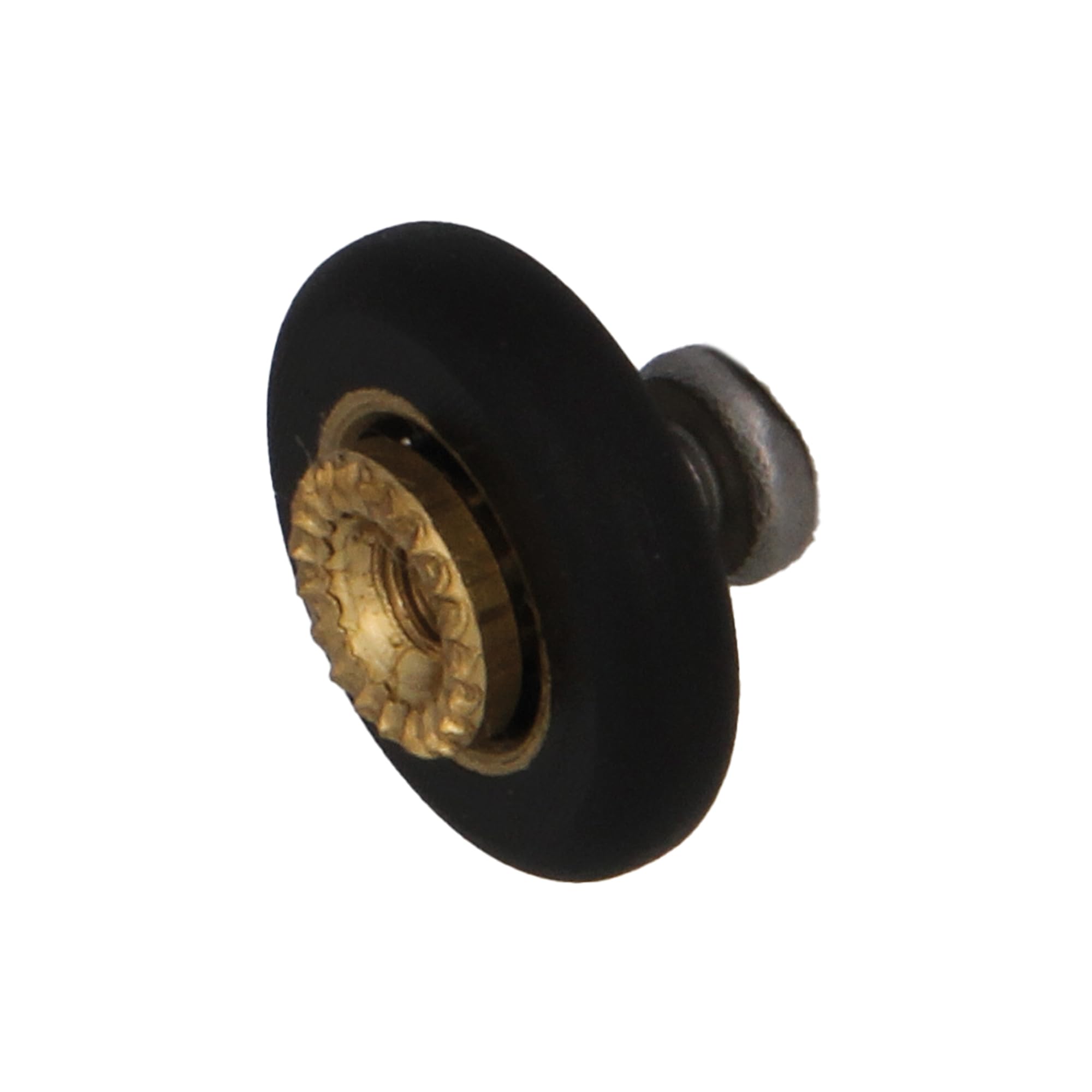 Amig - Shower Screen Bearing | Set of 2 | Ø16 mm Diameter | Sliding Door Roller for Bathroom Showers | Black Polyamide | Easy Installation | Durable and Smooth Glide, Black, Polyamide