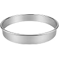 LCJAOF Round Stainless Steel Cookie Cutter,Pizza Sauce Ring Mold 7 Inch | Rolled Edge Safe Grip Design,Food-Grade Stainless B