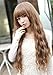 X&Y ANGEL New Fashion Fluffy Healthy Long Curly Kanekalon Full Wig As Real Hair Brown AQ161