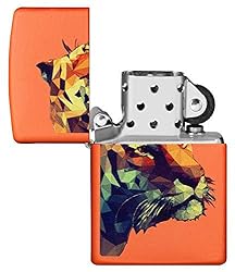 Zippo Tiger Orange Matte Pocket Lighter