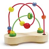 Hape Double Bubble Wooden Bead Maze | Award Winning Educational Wire Roller Coaster Sorting Puzzle Early Development Toy for Babies and Toddlers