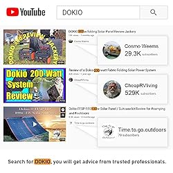 DOKIO 160w 18v Portable Foldable Solar Panel Kit