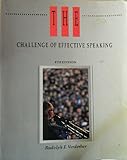 The Challenge of Effective Speaking, Verderber, Rudolph F., 053413968X