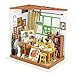 ROBOTIME Dollhouse DIY Kit Miniature Studio with Light DIY House Toy Gifts for Adults and Teens
