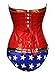 bslingerie® Woman Halloween Costume Overbust Corset with Shorts (Boned Corset with Shorts, S)