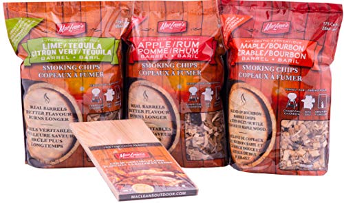 MacLean's Outdoor Liquor Barrel Barbecue BBQ Smoking Chips (Blend Variety)