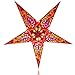 Happy Sales HSSL-FSREDA Frozen Sky Paper Star Lantern Red,