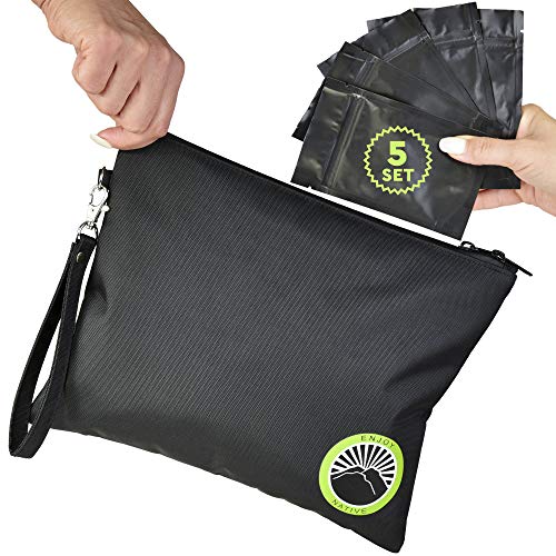 4x6 Activated Bamboo Carbon Technology Premium Smell Proof Bag by ONGROK Small, Medium, Large