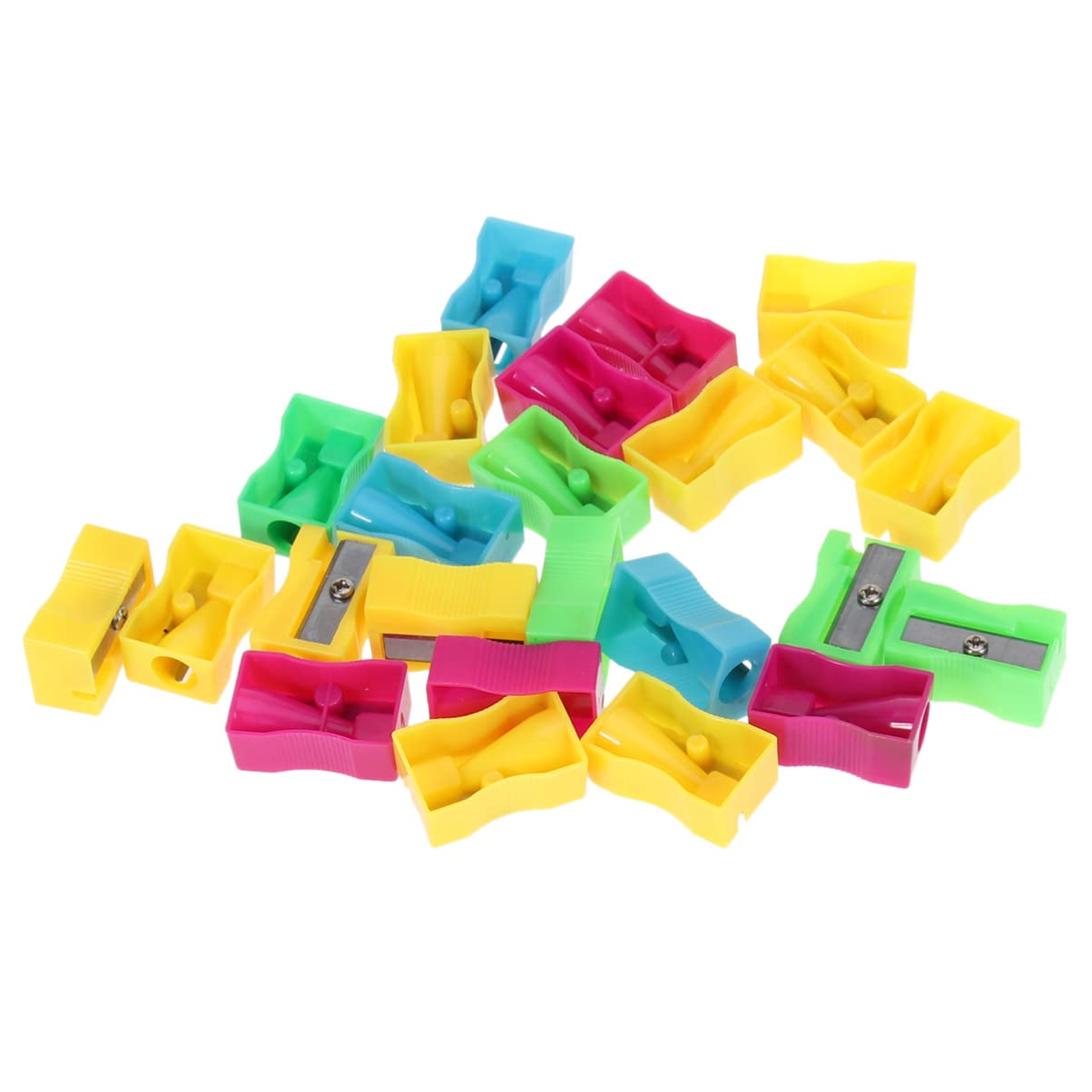 STOBOK 72pcs Pencil Sharpeners, Manual Pencil Sharpener Single Hole Mini Manual Colorful Pencil Sharpener Bulk for Kids School Office Home (Random Color)
