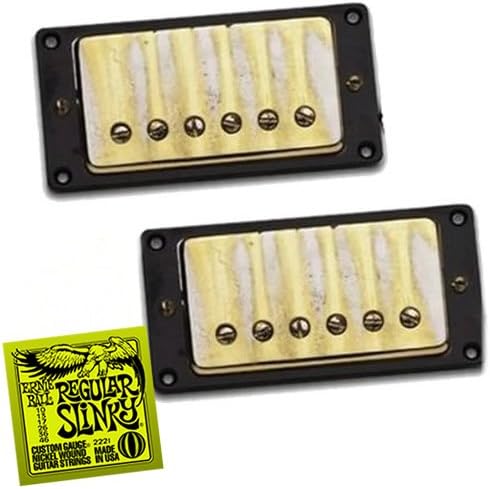 SEYMOUR DUNCAN Antiquity Humbucker Pickup Set Aged Gold FREE Ernie Ball Strings