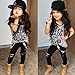 FEITONG 1Set Kid Girls' Print T-shirt Tops+Long Pants Trousers Suit Outfit