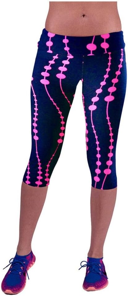 FORUU Capris for Womens, High Waist Fitness Yoga Sport Printed Stretch Crop Leggings
