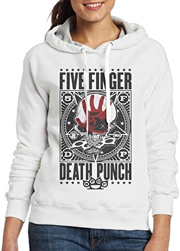 Jozie Women's Hoodie Five Finger Death Punch Punchagram White