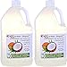 Coconut Oil - Fractionated - MCT (medium-chain triglycerides) - 2 x 1-Gallon (256 oz) - liquid - Food Grade - Safety Sealed Resealable HDPE Container, Microwave Safe (remove foil seal), Freezer Safe