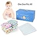 Trendy Owl Print Cloth Pocket Diapers 6 Pack with 12 Inserts | Strong Absorbent Material with Breathability | Leg Gussets against Leaks | Size Adjustable | Nice Baby Shower Gift