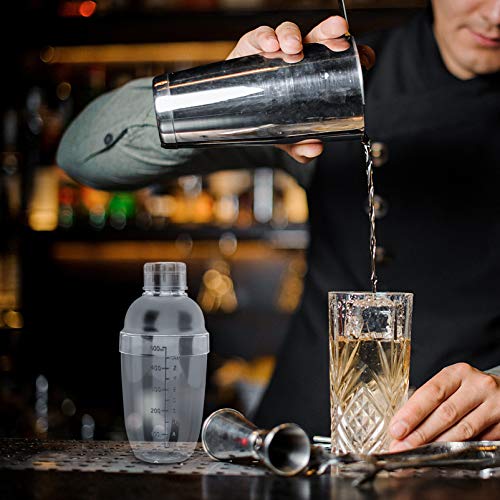 TOPBATHY Cocktail-Shaker aus Harz, für Barkeeper, Cocktail, Mixbecher, Milch, Tee, Kunststoff, mit Skala, 530 ml – Bild 8