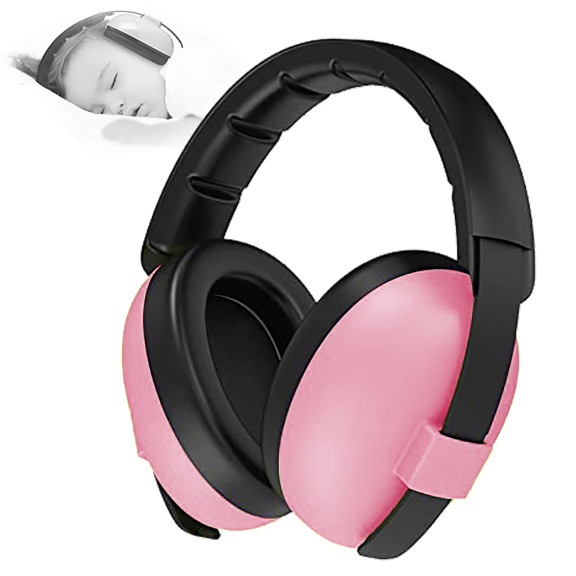 YANKUIRUI Ear Defenders Baby Noise cancelling headphones For Age 0 To 3 Years Toddlers at Plane, Firework, Concert, Cinema Pink — image 1