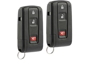 USARemote Fob Case for Toyota Prius 2004-2009, Black/Silver, ABS Material, Hybrid Car Compatible