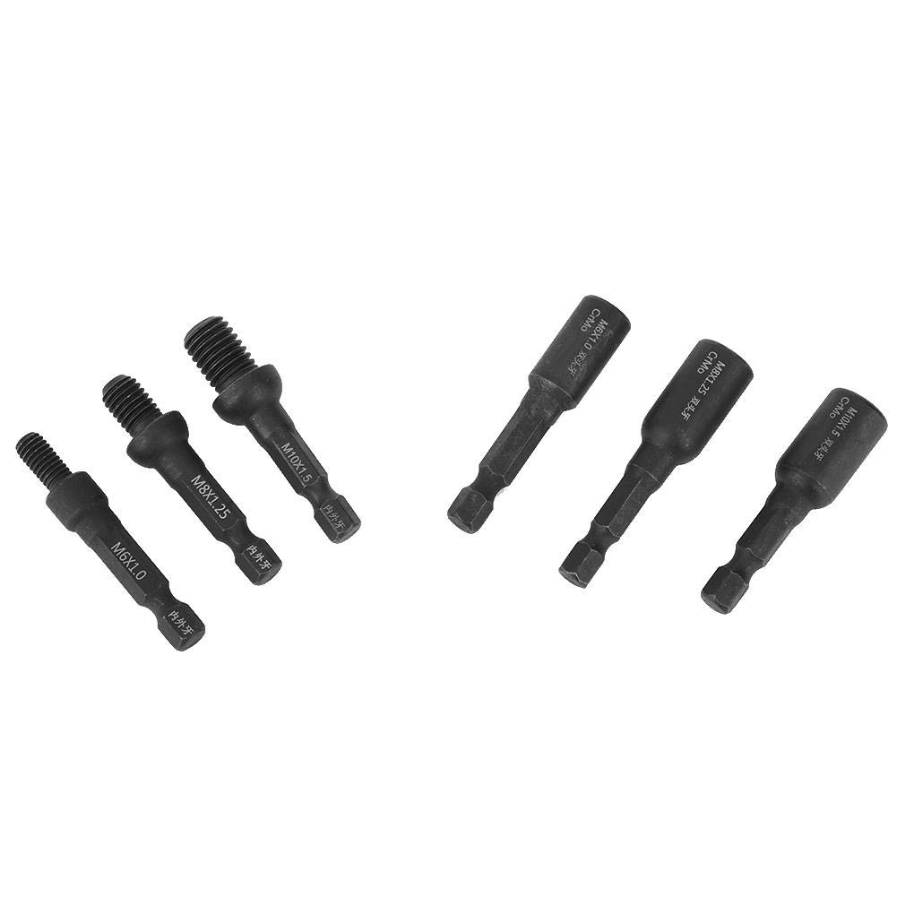 Pack of 6 1/4 Inch Screw Socket Bit Screwdriver Bit In & External Double End Screw Nut for M6 M8 M10 Screw - Image 5