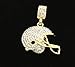 L & L Nation Chain Pendant 14K Gold Plated Football Chain Helmet Pendant Necklace Iced Out Pendant with 24