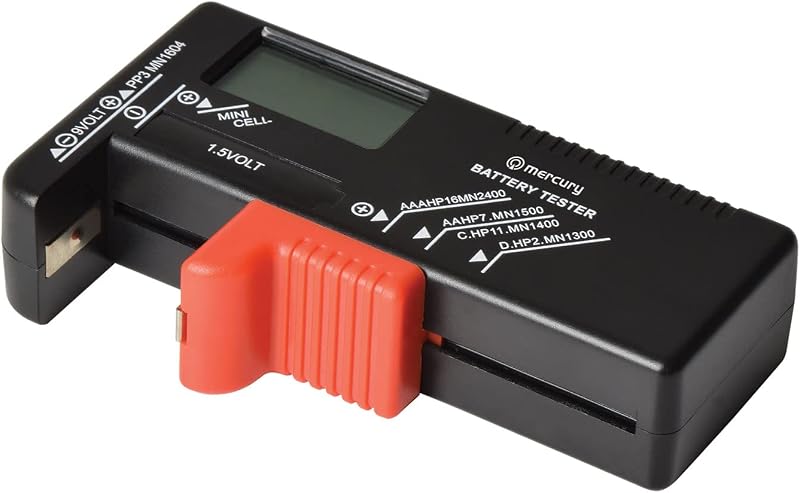 Mercury Universal Battery Tester Volt Checker with Digital Screen for AA AAA C