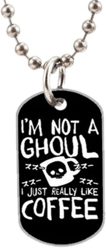 Anime Tokyo Ghoul Kaneki Ken Custom Photo Oval Dog Tag Dimensions: 1.3 x 2.2 X 0.1 inches with 30" Aluminum Bead Chain