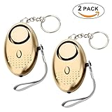 Personal Safety Alarm Keychain-Hitcoo 130dB Emergency Security Alarm with LED Flashlight,2 Pack Safesound self Defense Personal Alarm for Women, Elderly, Students, Kids, Girls