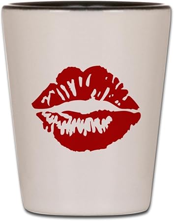 Cafepress Rouge Lèvresrouge à Lèvres Kiss Verre à Liqueur