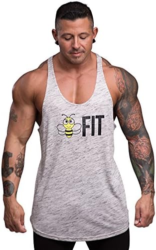 Men's Gym Stringer Tank Top Bodybuilding Athletic Workout Muscle Fitness Vest