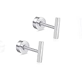 Limerencia Titanium Stud Earrings, F136 implant Grade Titanium Earrings for Women Men Sensitive Ears
