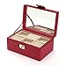 WOLF Caroline Small Jewelry Case, 6x8.75x4.25, Red