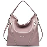 BOSTANTEN Leather Handbags Satchel Designer Tote Shoulder Bags for Women Pink