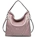 BOSTANTEN Leather Handbags Designer Tote Purses Shoulder Bagsfor Women Taro Purple