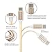 USB Type C Cable ESEEKGO 3 Pack Cable Braided Dirtproof Data Sync Charging Cable Compatible for Galaxy Note8 S8,S9,LG V20/G6 (2M/6.6FT Gold White Pink)