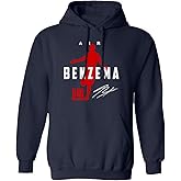 KING THREADS France Football Air Benzema 2022 World Soccer Fans Unisex Hooded Sweatshirt (Navy, 3X-Large)