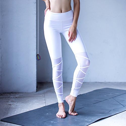 HANLILI Women Yoga Pants Dry Fit Sport Pants Mesh Insert Fitness Gym Pants Workout Running Tight Sport Leggings Female Trousers