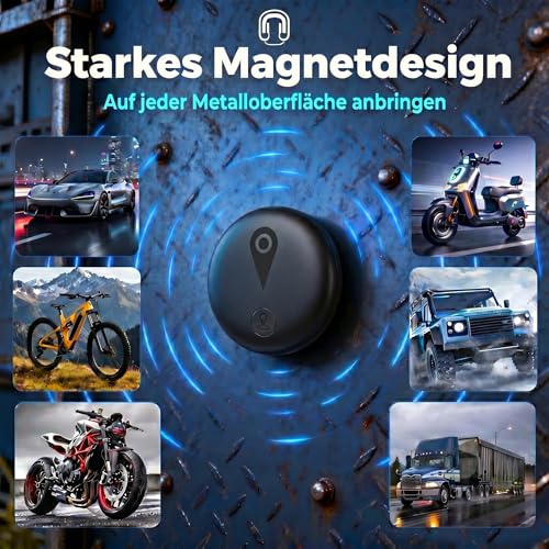 GPS Tracker Car (Compatible with iOS & Android) GPS Tracker Car without Subscription Integrated, 2026 Global Cover Worldwide IP67 for Cars, Motorcycles, Bicycles, Strong Magnetic Suction Power