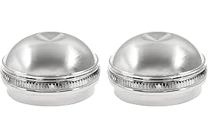 Bonsicoky 2 Pcs Silver Flute Head Crown End Cap, Headjoint Screw Cap for Instrument Accessory Flute Repair Parts