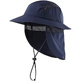 Home Prefer UPF 50+ Boys Sun Hat with Neck Flap Wide Brim Summer Beach Bucket Hat for Boys Girls Toddler Kids Safari Hat