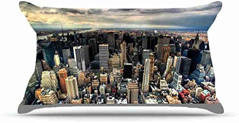 Jarrod King Size 20X36 PillowCase Inches Cotton Pillowcases Decorative Pillow Cover Case with Hidden Zipper Decor Cushion Covers - Nature Clouds clouds cityscapes urban new york city Nature Clouds Fo