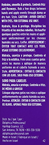 OBLIPHICA SEABERRY LEAVE IN HAIR SERUM FOR MEDIUM & COURSE HAIR – VITAMINS AND OMEGAS FOR FRIZZ FREE & NOURISHED HAIR – HAIR SERUM FOR DRY HAIR AND GROWTH – 0.5 FL OZ