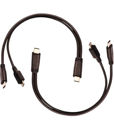 AAOTOKK 4Pied/2Pack 3 En 1 USB 2.0 A Mâle à 3 Micro USB Mâle Nylon Tressé Câble,Compatible Avec Téléphones Téléphone Android Périphériques D'interface USB De Type C/Micro(Noir-1Type C 2Micro