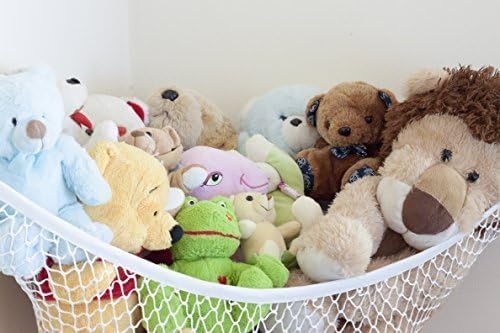 Jumbo Toy Hammock by Kiboko | Multi-Purpose Hammock Designed to De-Clutter and Organize Your Childs Mess - Safe Toy Storing Solution For Children of All Ages – Eliminates The Risk Of Fingers Being Pinched In Drawers and Closet Doors – Can Also Be Used For Decorative Corner Displays – Quickly Toss Everything In The Hammock and Be Done – 48 in x 48 in x 72 in