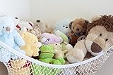 Jumbo Toy Hammock by Kiboko | Multi-Purpose Hammock Designed to De-Clutter and Organize Your Childs Mess - Safe Toy Storing Solution For Children of All Ages - Eliminates The Risk Of Fingers Being Pinched In Drawers and Closet Doors - Can Also Be Used For Decorative Corner Displays - Quickly Toss Everything In The Hammock and Be Done - 48 in x 48 in x 72 in