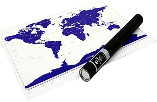 Scratch Off Map of the World | 41.3 x 29.9 inches | Glow in the Dark Edition | OWENUP | Scratch and Track the Countries and Cities Visited - Perfect for Travelers